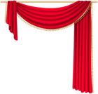 Red Curtain Transparent PNG Clip Art Image