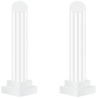 White Pillars PNG Transparent Clip Art Image