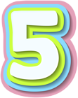 Bright Number Five PNG Clipart