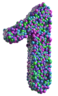 Colorful Number One Transparent PNG Clip Art Image