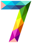 Colourful Triangles Number Seven PNG Clipart Image