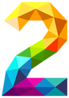 Colourful Triangles Number Two PNG Clipart Image