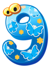 Cute Number Nine PNG Clipart Image | Gallery Yopriceville - High