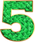 Emerald Number Five PNG Clip Art Image