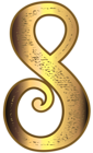 Old Gold Number Eight Transparent PNG Image