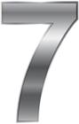 Silver Number Seven PNG Transparent Clip Art Image