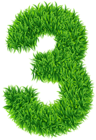 Three Grass Number Transparent Image