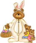 Easter Bear with Basket PNG Picture