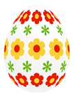 Easter Egg with Flowers PNG Picture