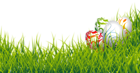 Easter Eggs and Grass PNG Clipart Picture