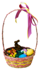 Transparent Easter Basket and Bunny PNG Clipart Picture