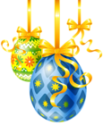 Transparent Easter Hanging Eggs PNG Clipart Picture