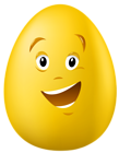Transparent Easter Talking Yellow Egg PNG Clipart Picture