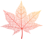 Transparent Orange Autumn Leaf PNG Clip Art Image