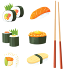 Japanese Sushi PNG Vector Clipart