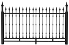 Transparent Black Iron Fence PNG Clipart