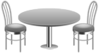 Table with Chairs Transparent PNG Clip Art Image
