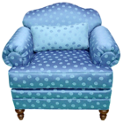 Transparent Blue Arm Chair PNG Clipart
