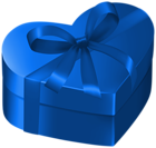 Blue Heart Gift Box PNG Clipart Image
