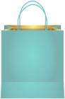 Decorative Blue Gift Bag PNG Clipart