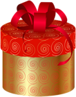 Gift Box Gold Red PNG Clip Art Image