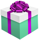 Gift Box Green Purple PNG Clipart
