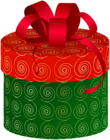 Gift Box Green Red PNG Clip Art Image