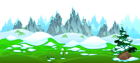 Early Spring with Icy Mountains Ground PNG Clipart