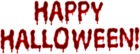 Bloody Happy Halloween Text PNG Clipart