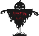 Halloween Party Scarecrow PNG Clip Art Image