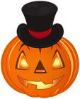 Halloween Pumpkin with Hat PNG Clipart