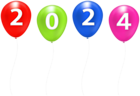 2024 Color Balloons Clip Art Image