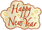 Happy New Year Vintage Text PNG Clipart