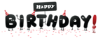 Funny Happy Birthday without Shadows Clipart Picture