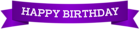 Happy Birthday Banner Purple PNG Clip Art Image