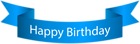 Happy Birthday Blue Banner PNG Clip Art Image