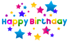 Happy Birthday Text Decor PNG Clipart Image