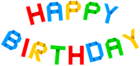 Happy Birthday Transparent Clip Art Image
