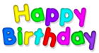 Happy Birthday Transparent Multicolor PNG Picture