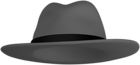 Fedora Hat Grey PNG Clipart