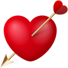 Heart with Cupid Arrow PNG Clipart