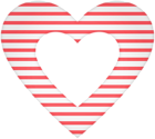 Red Striped Heart Transparent PNG Clipart