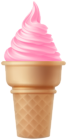 Pink Ice Cream Cone PNG Transparent Clipart