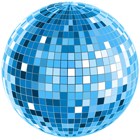 Blue Disco Ball Transparent PNG Clip Art Image