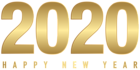 2020 Gold New Year Transparent PNG Clip Art