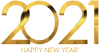 2021 Happy New Year Gold Clipart
