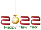 2022 Happy New Year Transparent PNG Clip Art Image