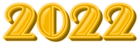 2022 Yellow PNG Clipart