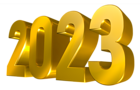 2023 Gold 3D PNG Clipart
