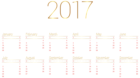 Calendar 2017 Transparent PNG Image